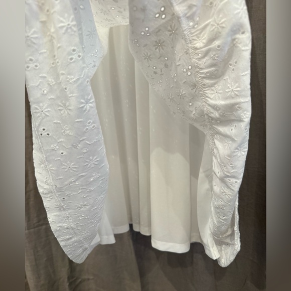 LOFT Cute White Double V-Neck Flounce Sundress - Picture 4 of 12